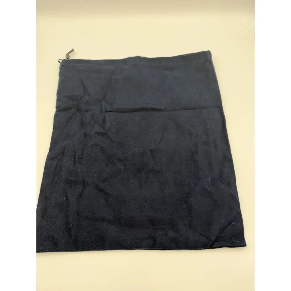 Authentic Prada Dark Navy Flannel Drawstring Dust Bag Cards RFID Set 14.5